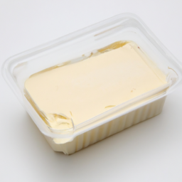 butter in plastic container